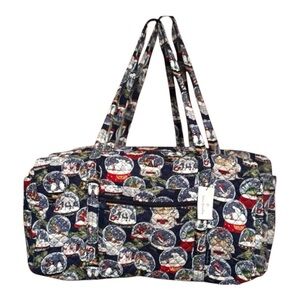 Vera Bradley Large Travel Duffel Bag Overnighter Snow Globes Holiday Christmas🌲